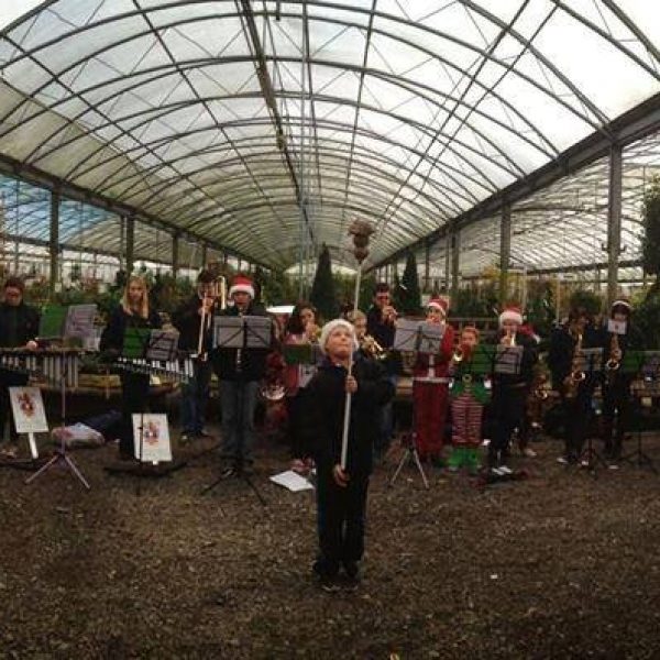 Playing carols at the South Downs Nurseries and Garden Center - 2013